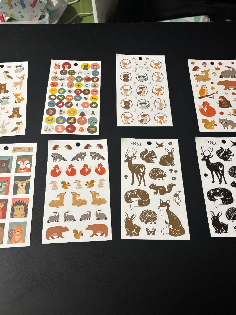 Woodland animal stickers